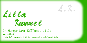 lilla kummel business card